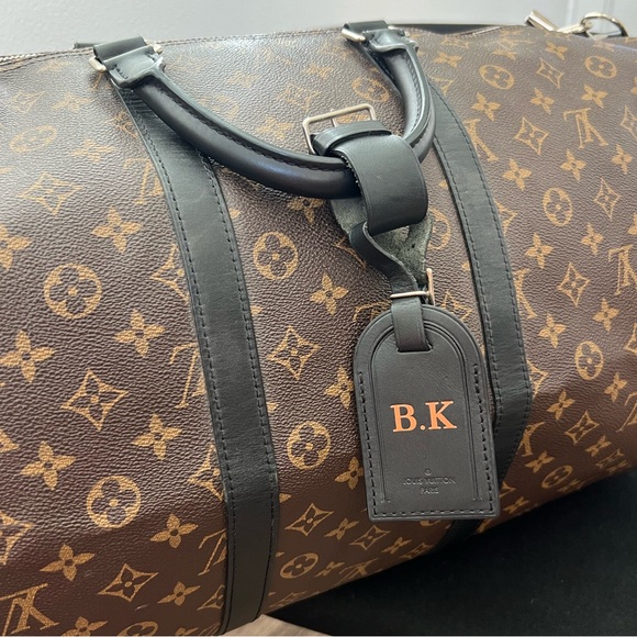LOUIS VUITTON Keepall 55 Monogram Macassar - 💯 AUTHENTIC - M56714 - Picture 9 of 13